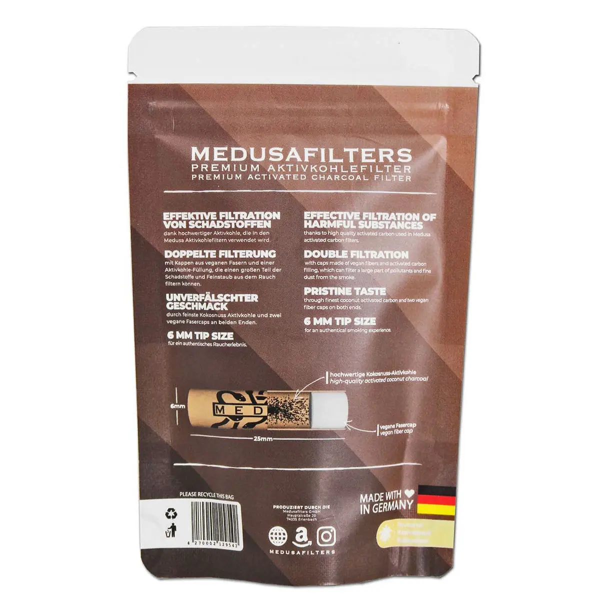 Medusa activated carbon filter 6mm