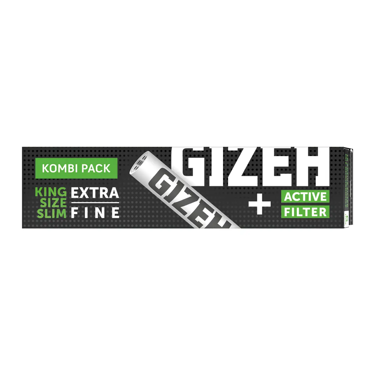 Gizeh Black King Extra Fine Size Silm  + 16 Activated charcoal filter