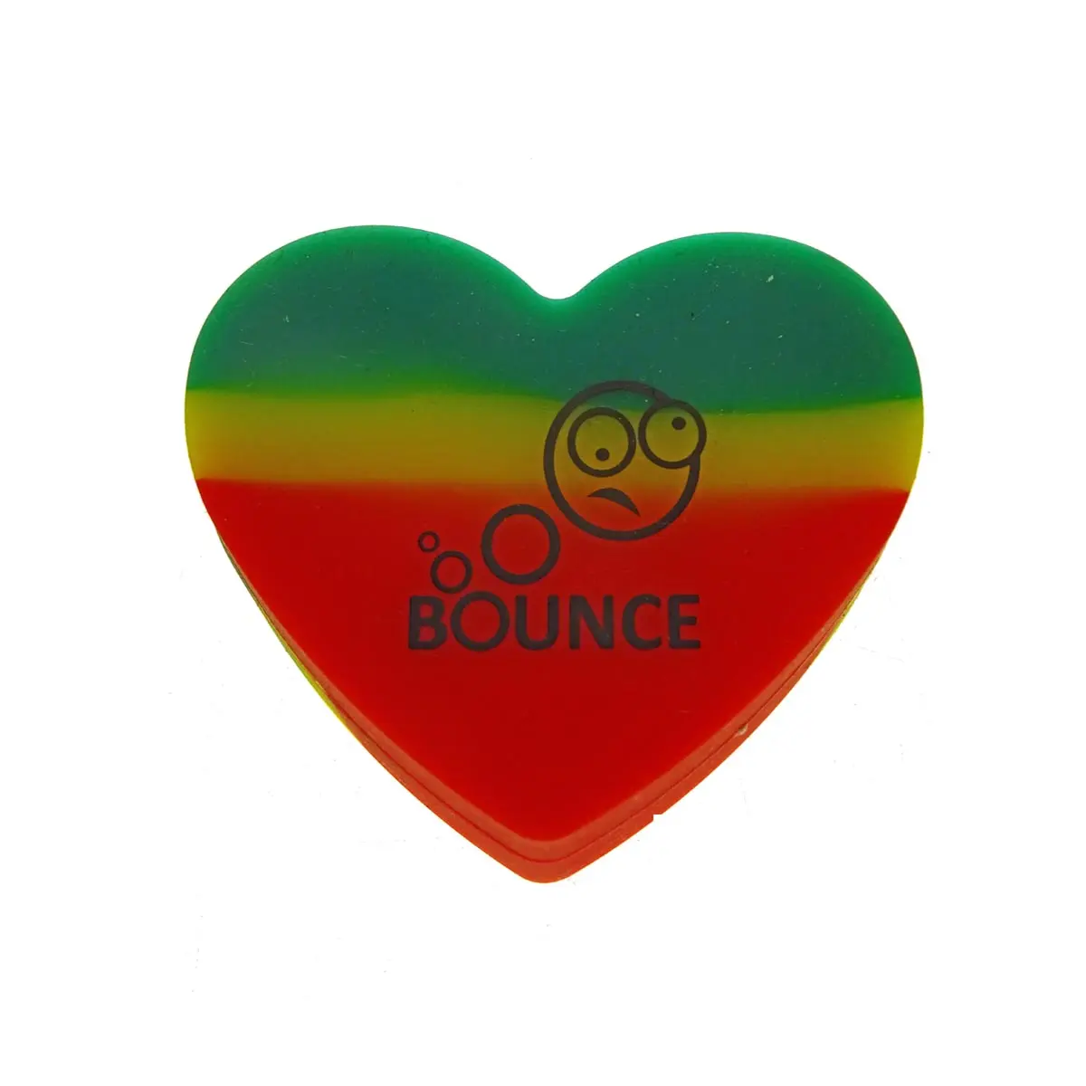 BOUNCE! SILICON HEART POT - RASTA