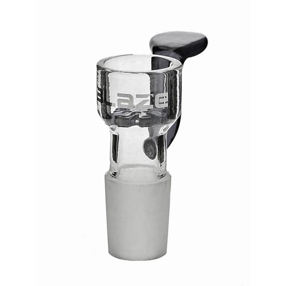 Blaze glass bowl with  screen + handle 18.8 - black