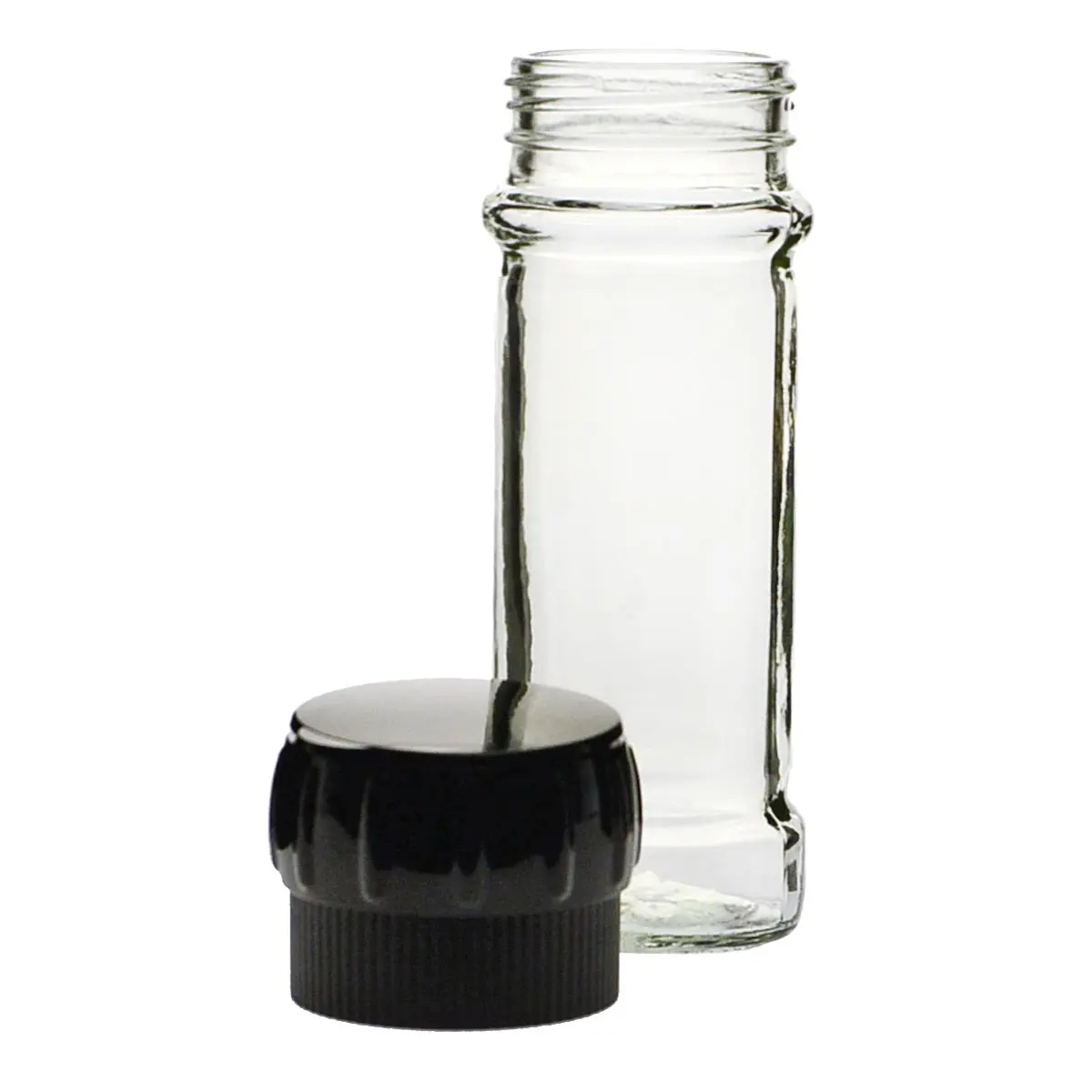 Spice jar with spice mill black