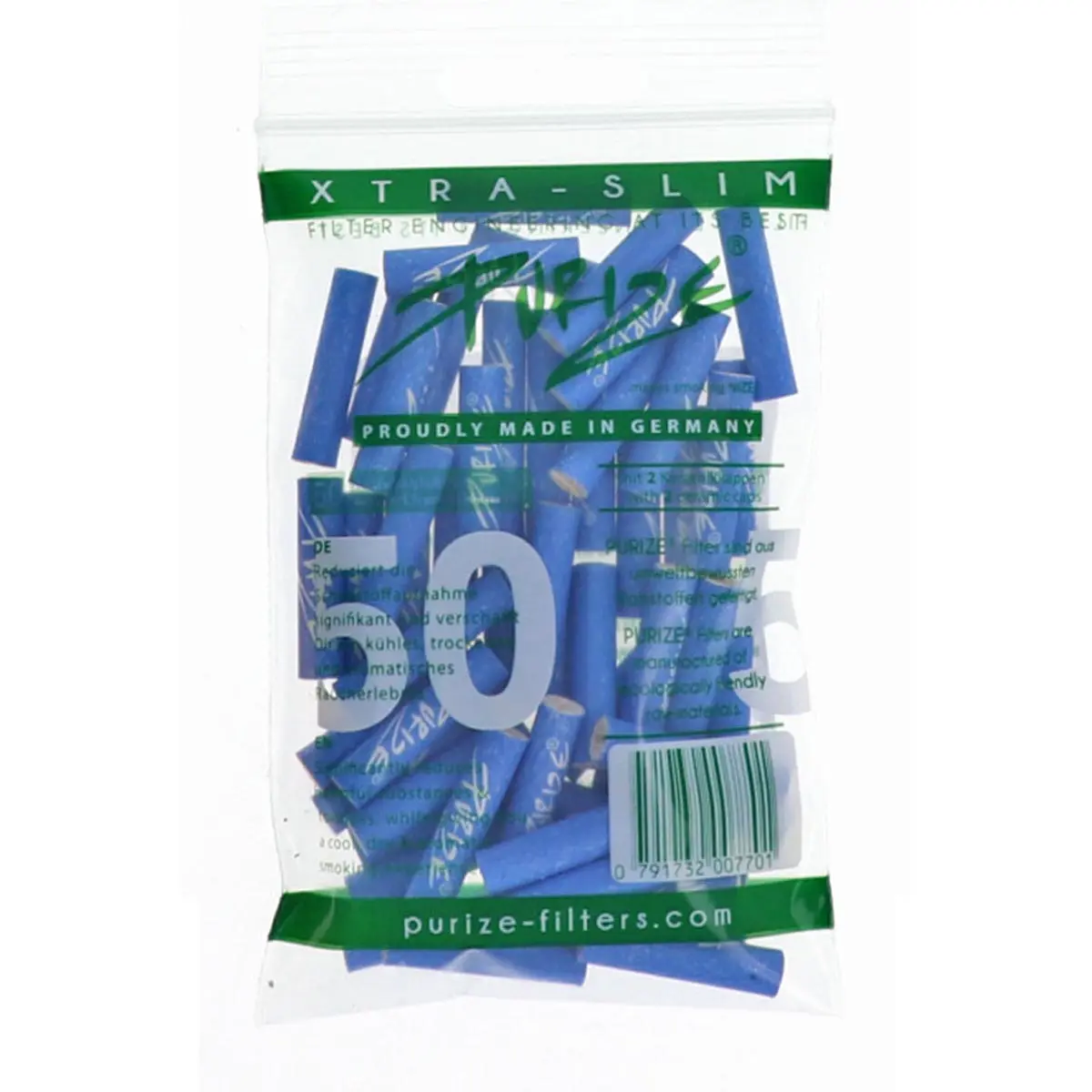 PURIZE®  Activated Carbon Filter  – XTRA Slim Size Blue 50x