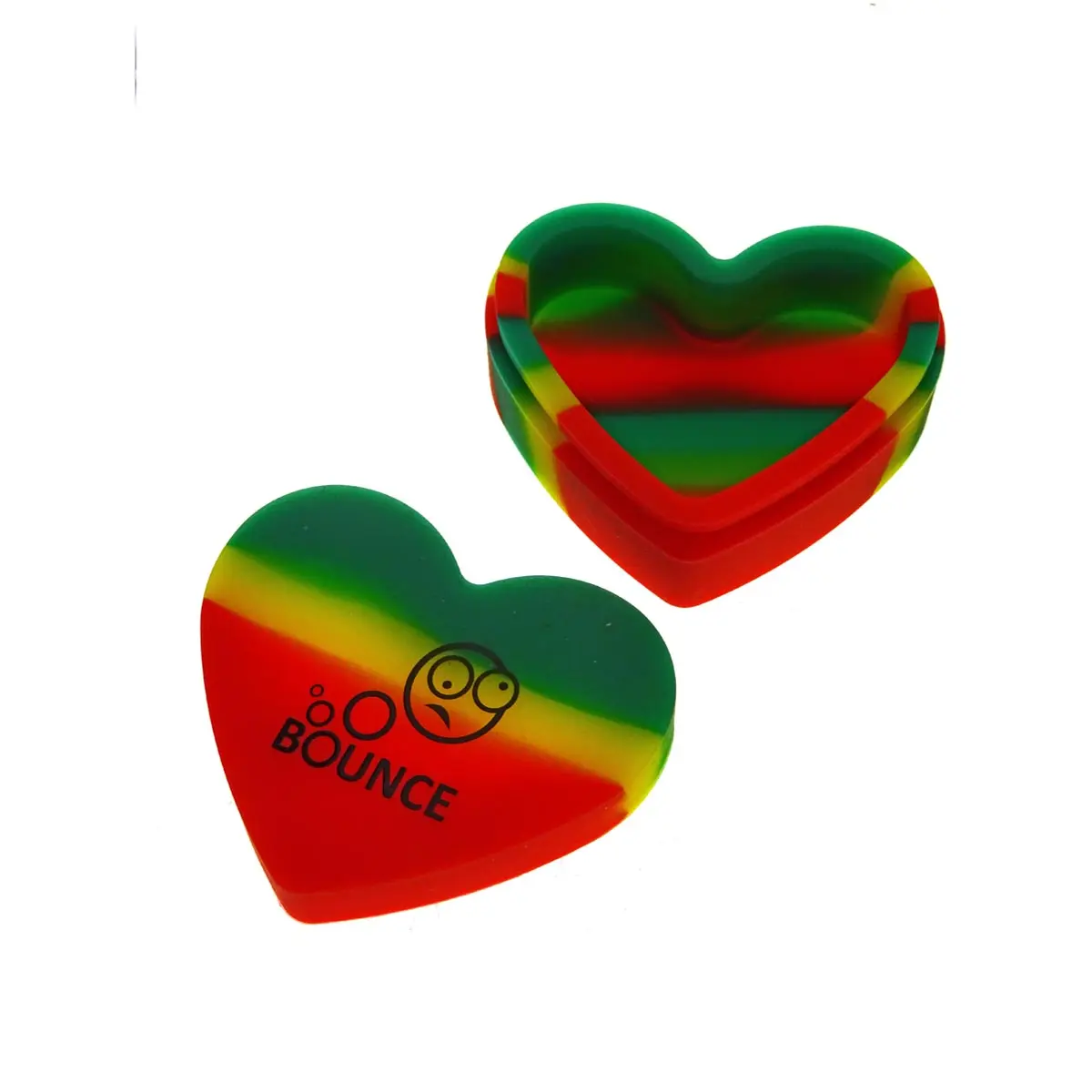 BOUNCE! SILICON HEART POT - RASTA