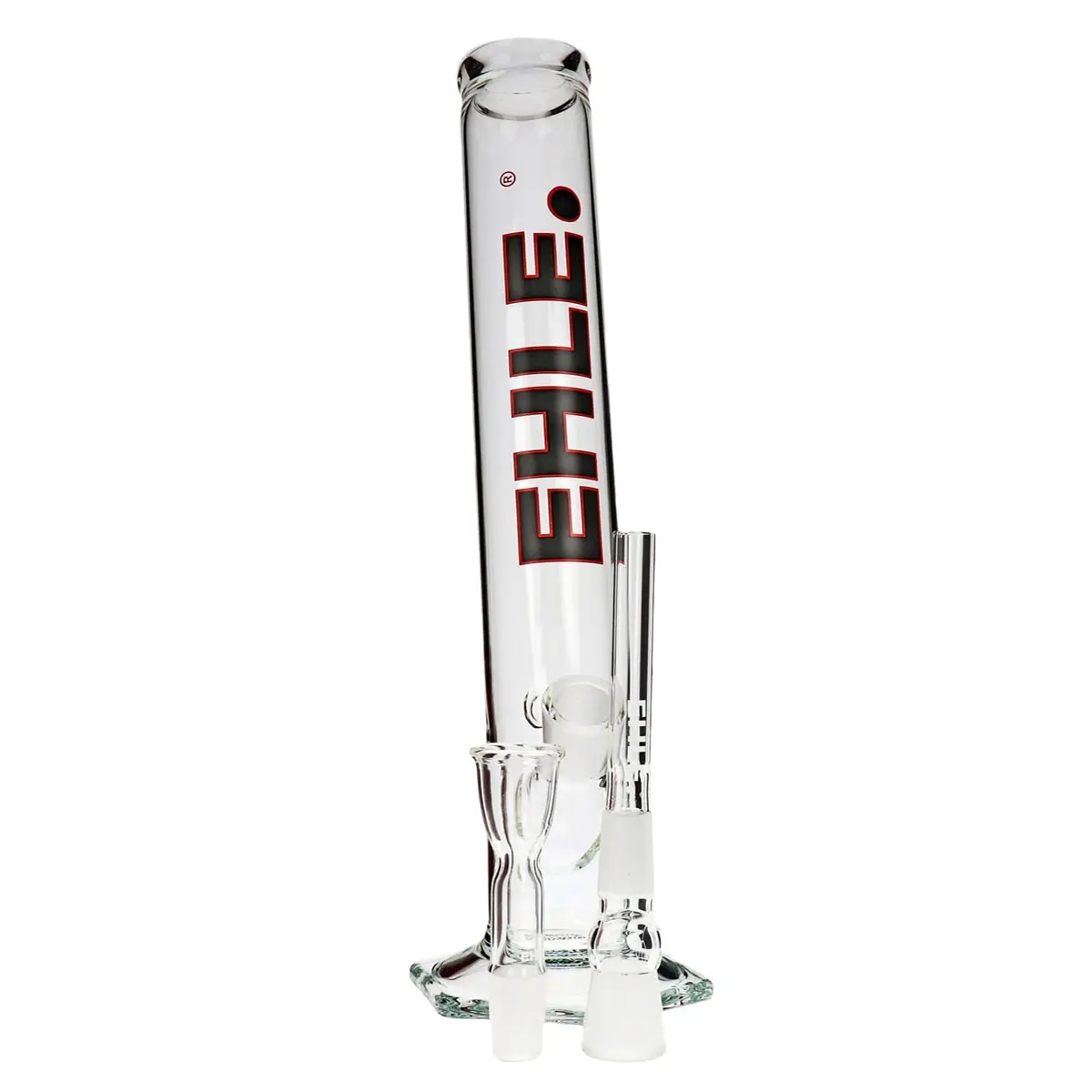 Ehle Bong angled - 500ml - 18.8mm - black-red
