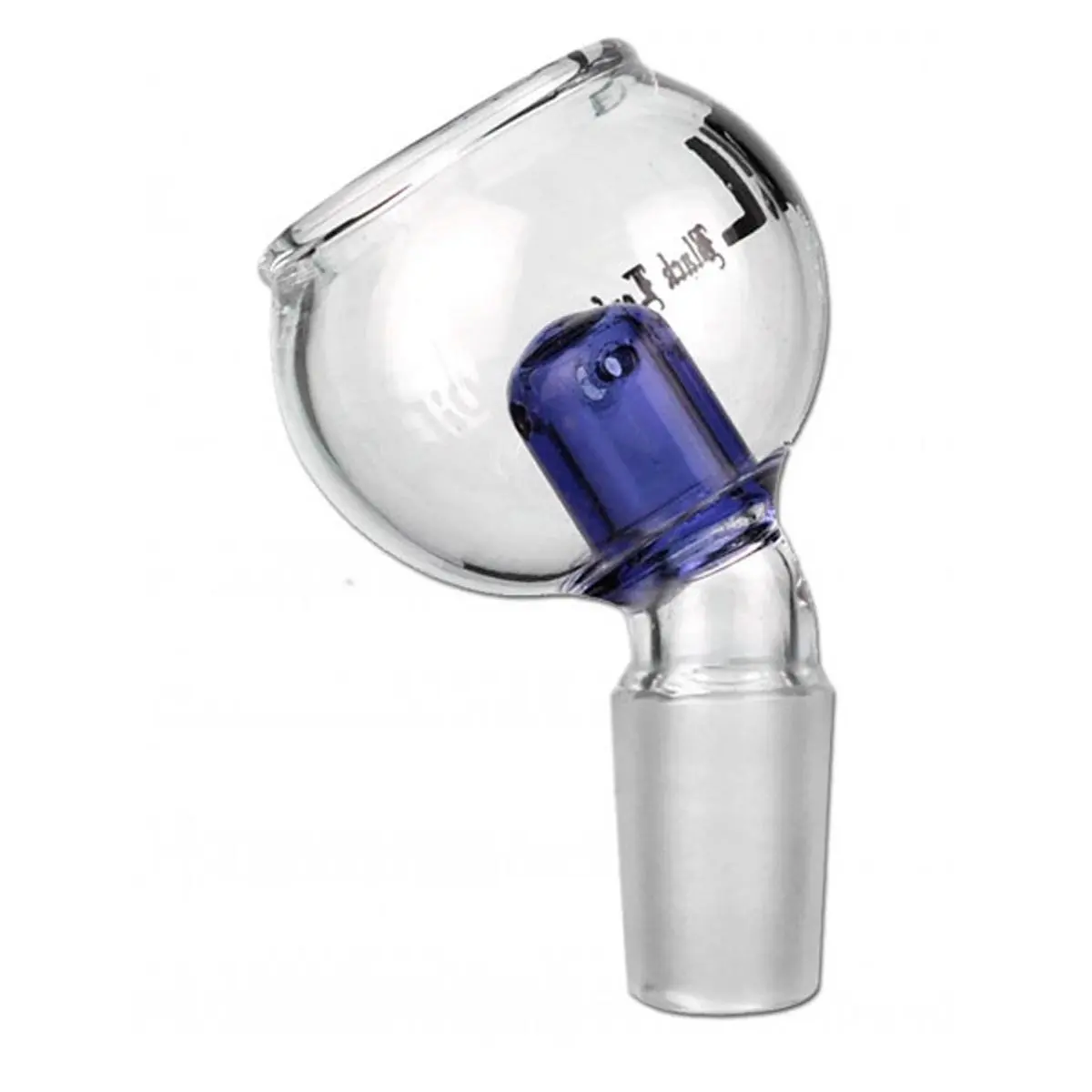 Black Leaf Oil Bowl bent blue