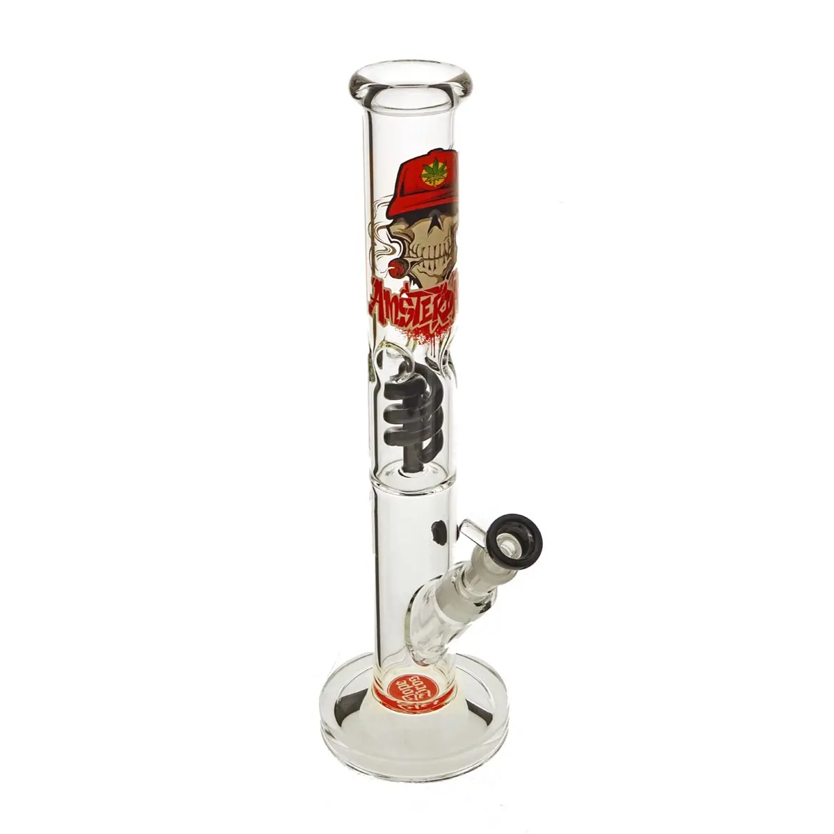 Bong Amsterdam Straight Skull 18.8 42cm red