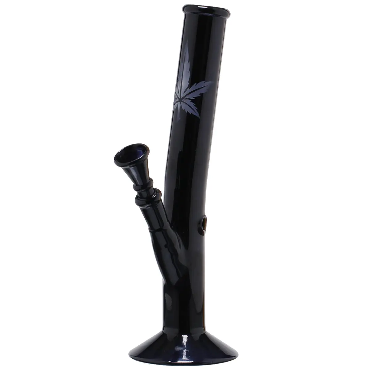 Black Art Glass Bong Hemp 26cm