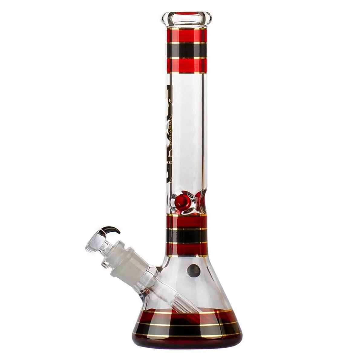 Grace Glass Bong 'Striped Series' - red