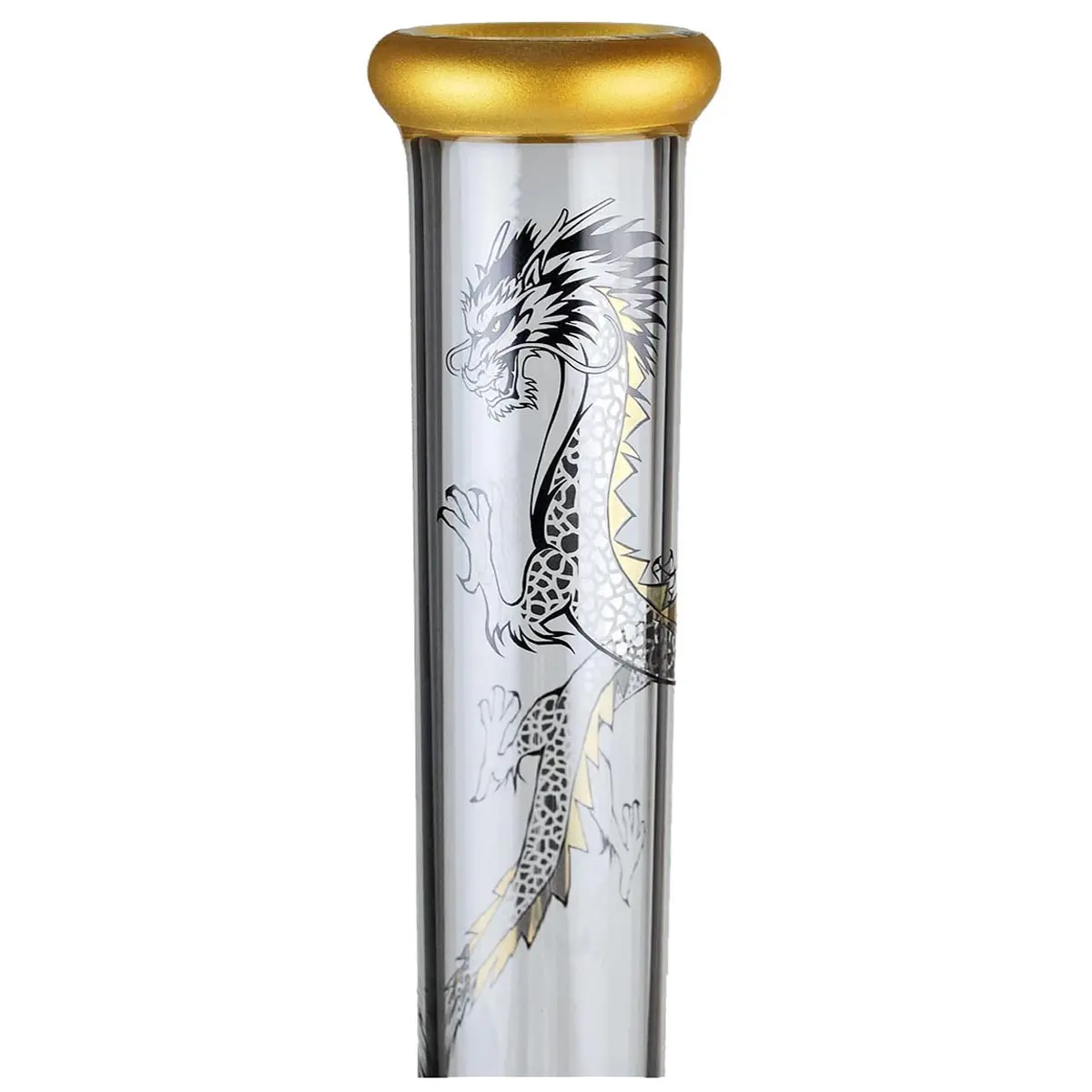 Black Leaf Bong GTI Golden Dragon straight ICE