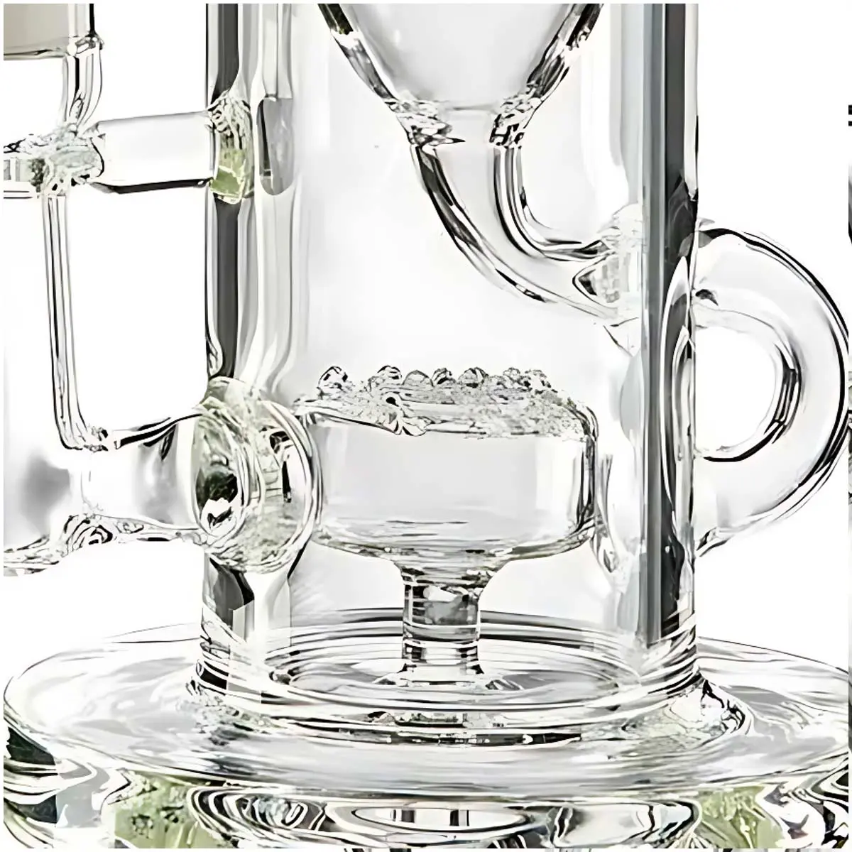 Glass bong 'Recycler' No Logo 25cm