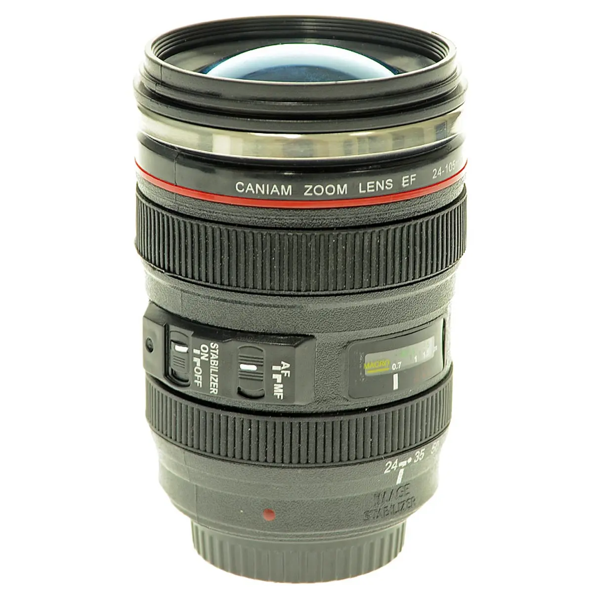 Stash with photographic lens design