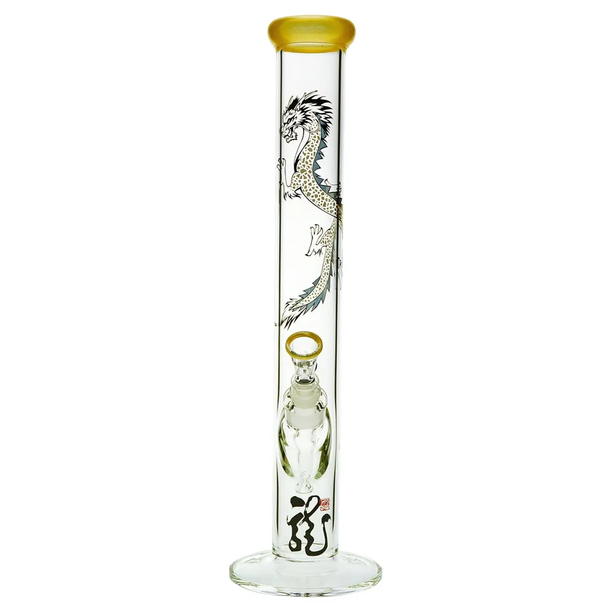 Black Leaf Bong GTI Golden Dragon straight