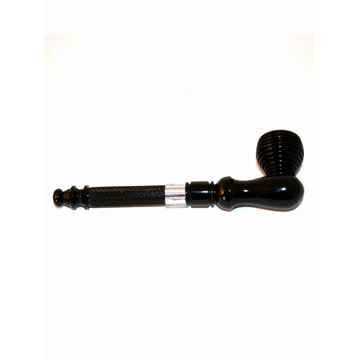 Anodised aluminium pipe in velvet bag - 12cm