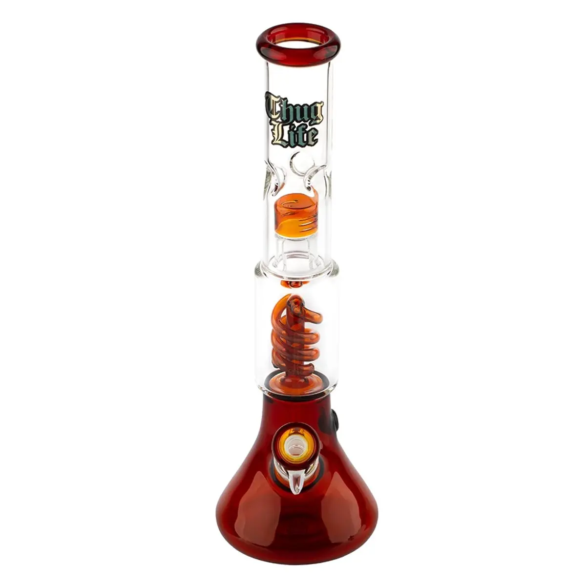 Thug Life 'OG' Percolator Bong 35cm - amber