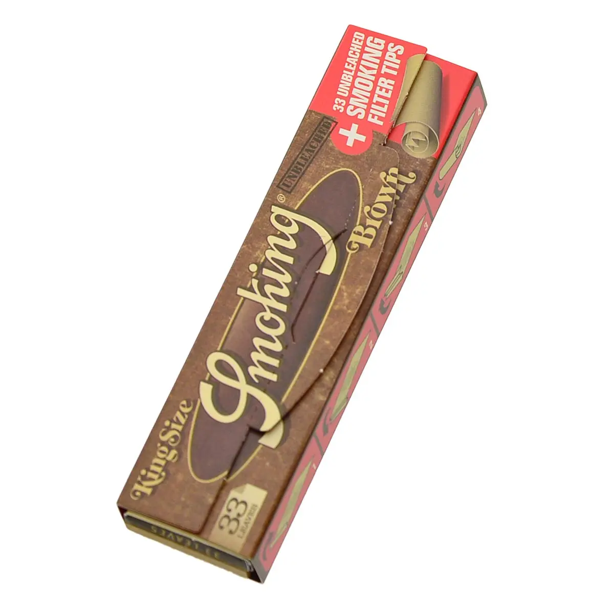 Smoking Brown Kingsize Slim Papers + Tips