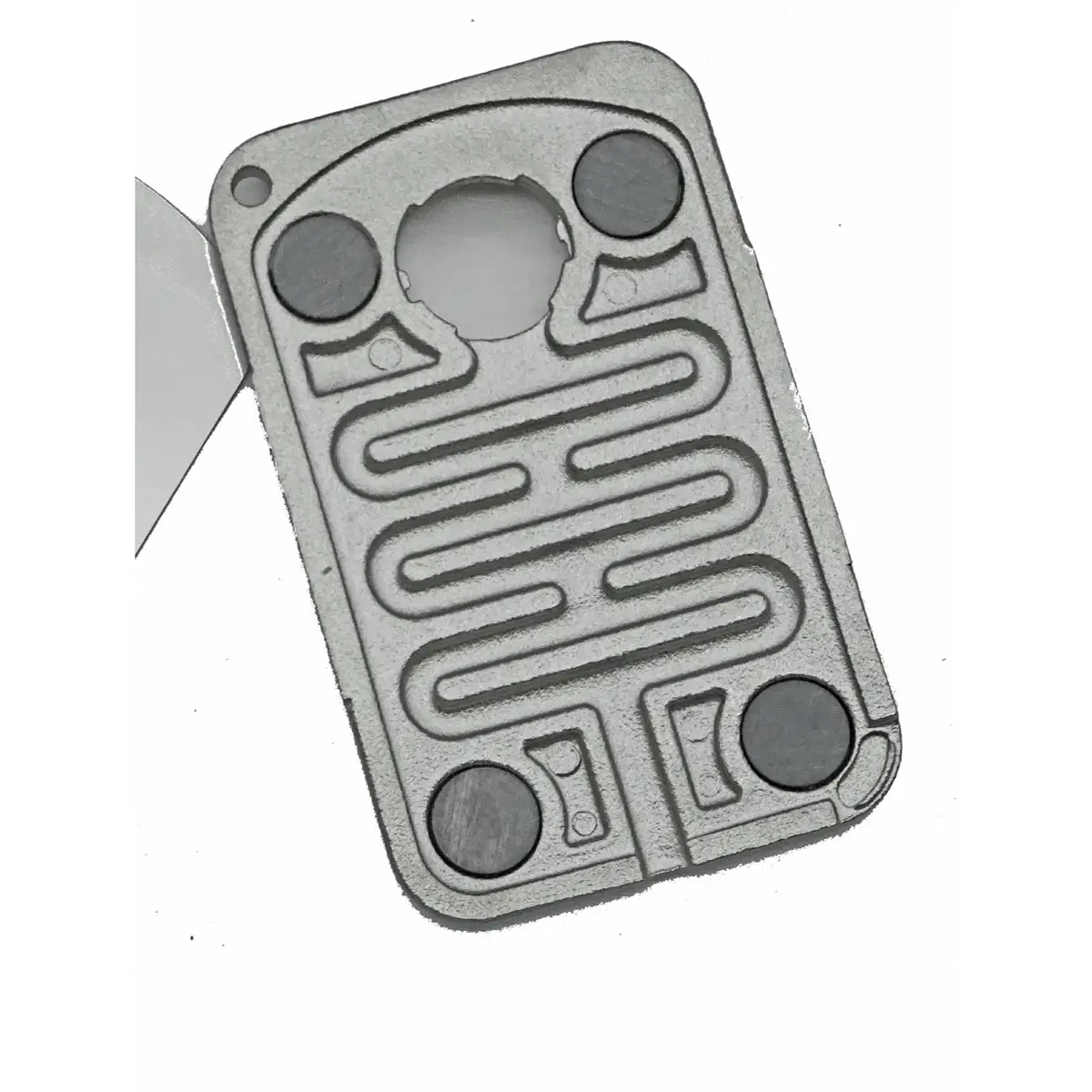 Silver Palm Leaf - Magnet Hand Pipe silver