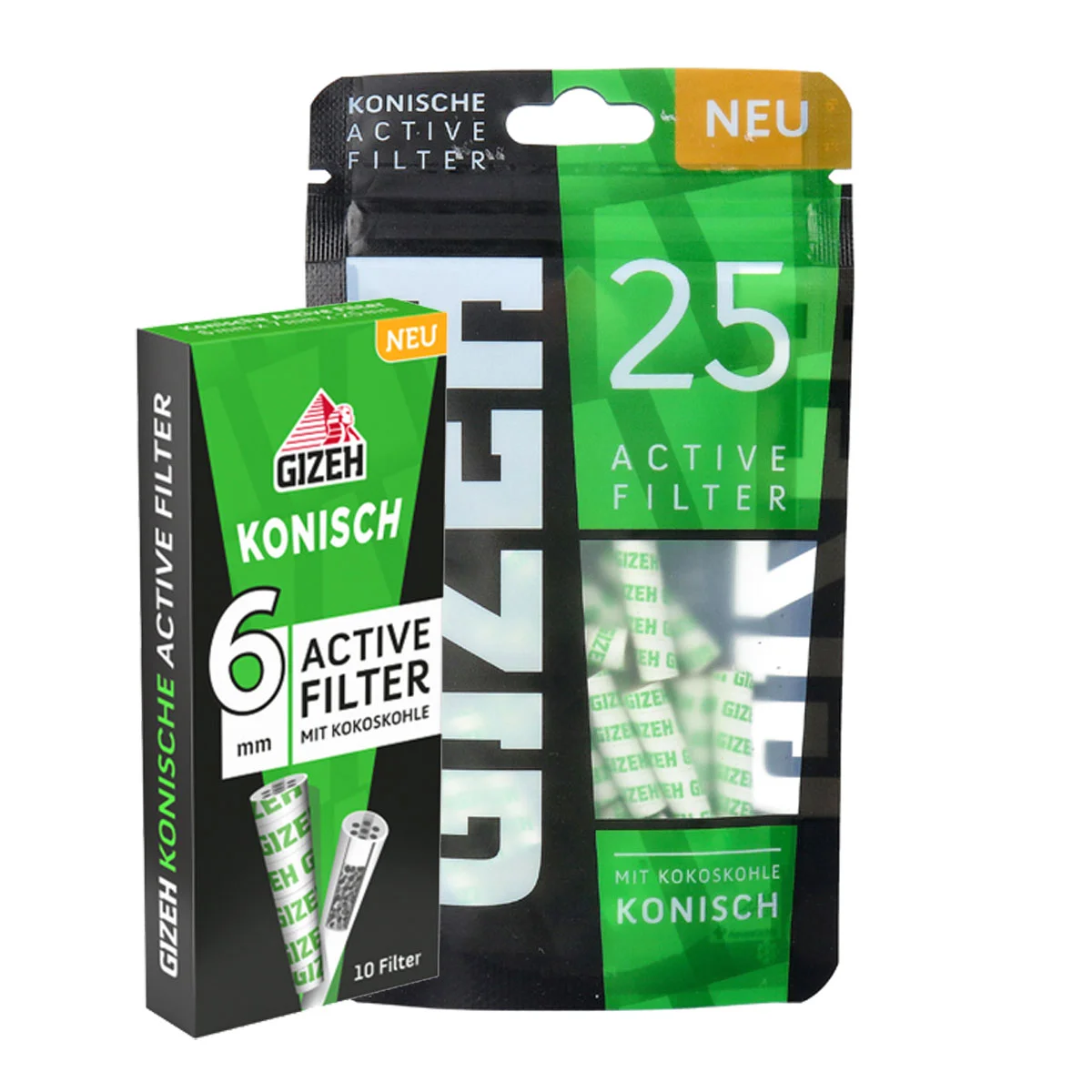 Gizeh conical Activated Carbon Filters