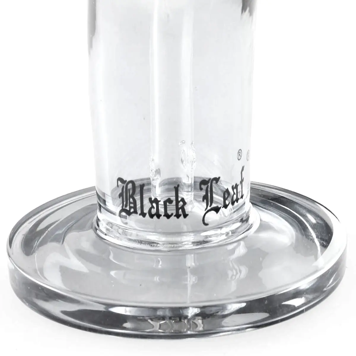 Black Leaf Glass Bong 'JL' green