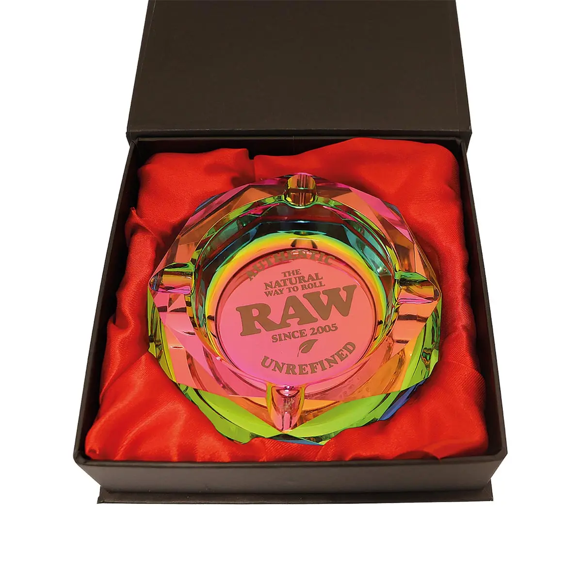 RAW Glass Table Ashtray 'Rainbow'