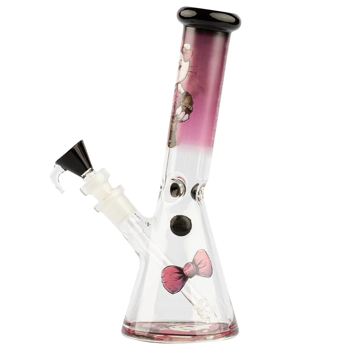 Grace Glass Ice Bong 'Angry Cat' 27 cm