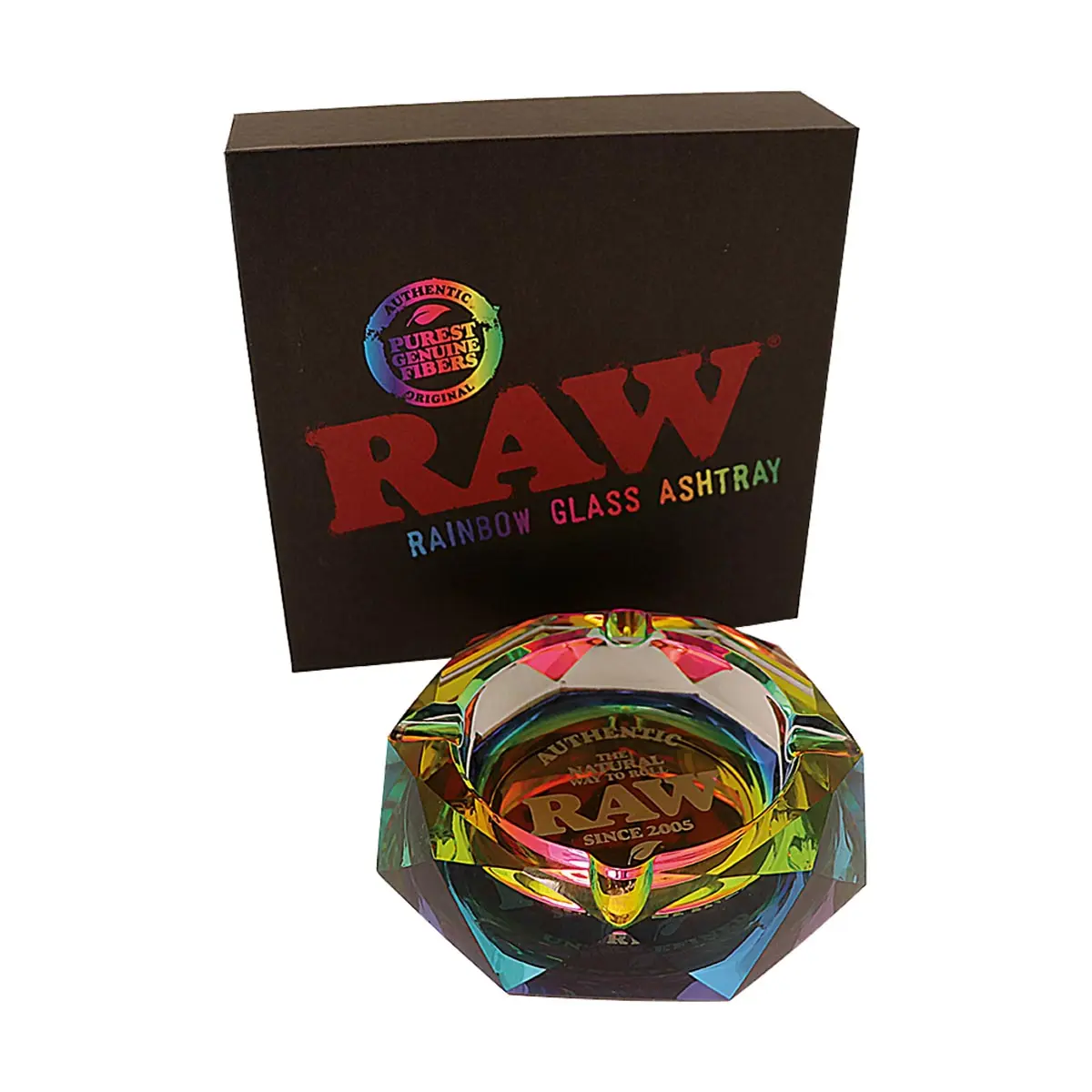 RAW Glass Table Ashtray 'Rainbow'