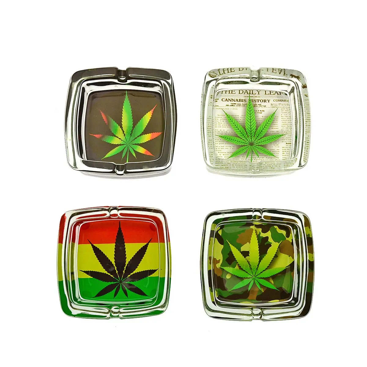 Glass Ashtray "Leaf"