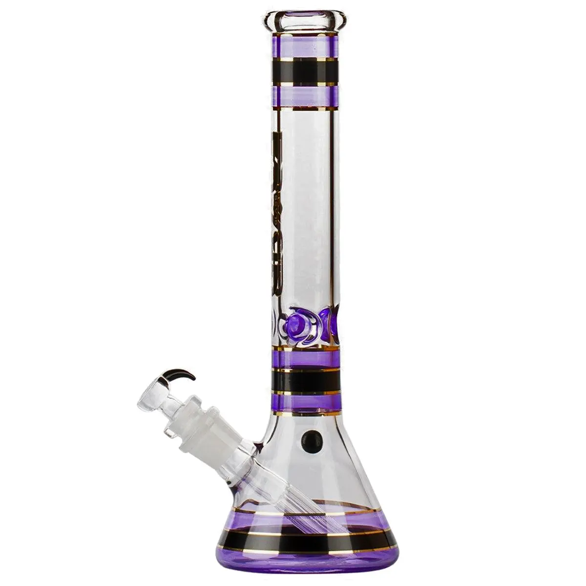Grace Glass Bong 'Striped Series' - purple