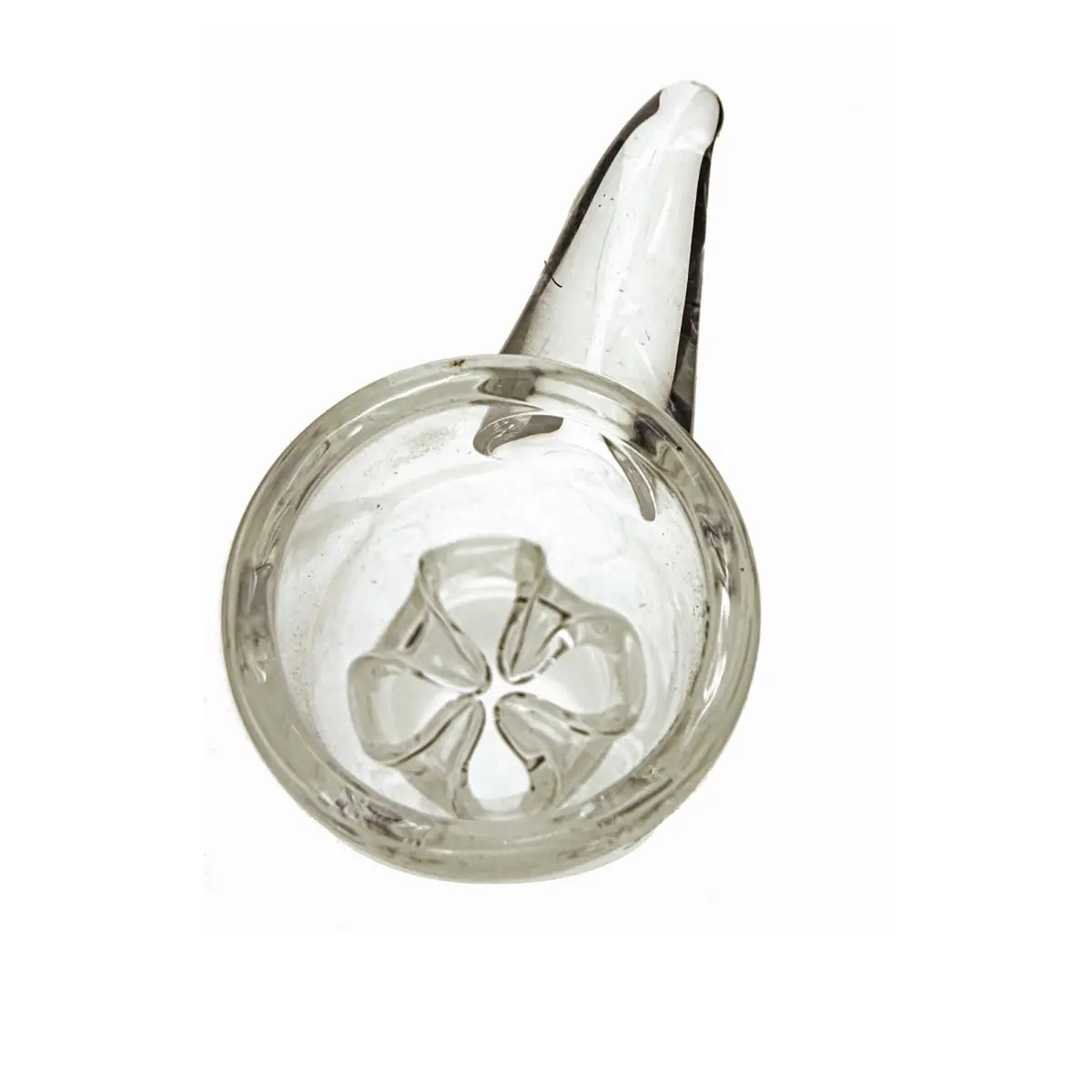 Glass bowl 'Black Leaf' handle + sieve