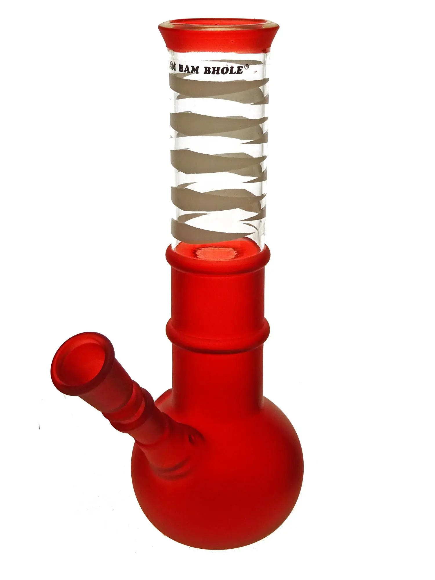 Glas Bong Sandblasted 24cm 14,5mm Red