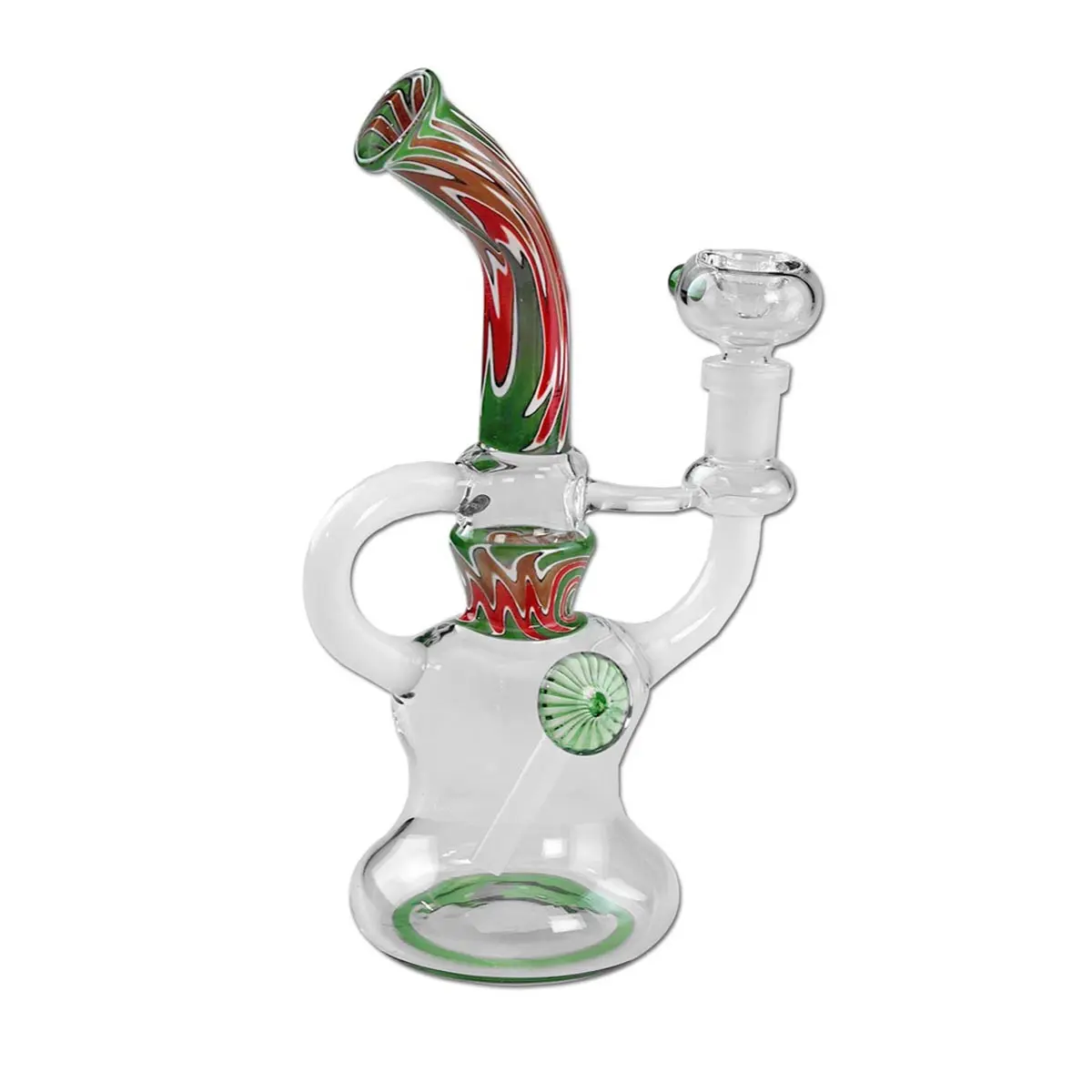Recycler Glass Art Bong green