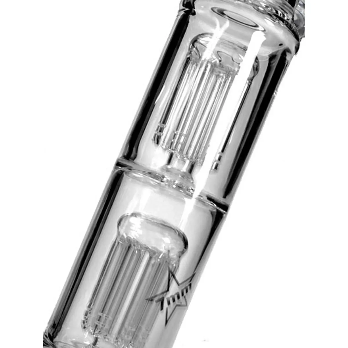 Blaze Glass Tower double percolator Bong - 56 cm, clear