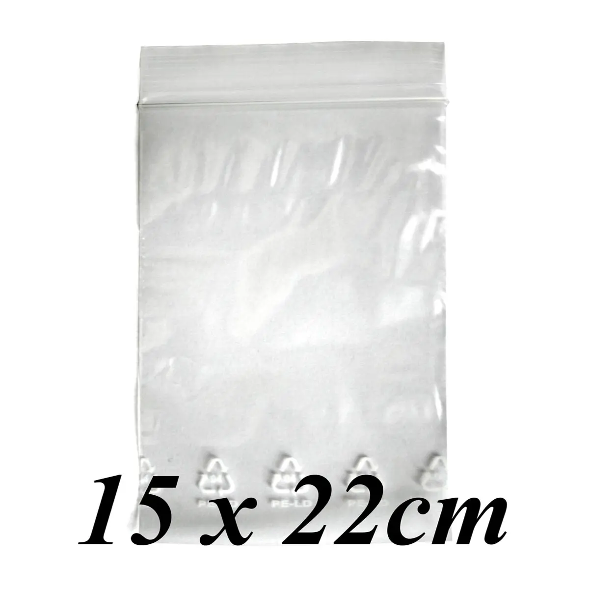 Zip Bags - 100 pcs.   size 15x22cm - clear