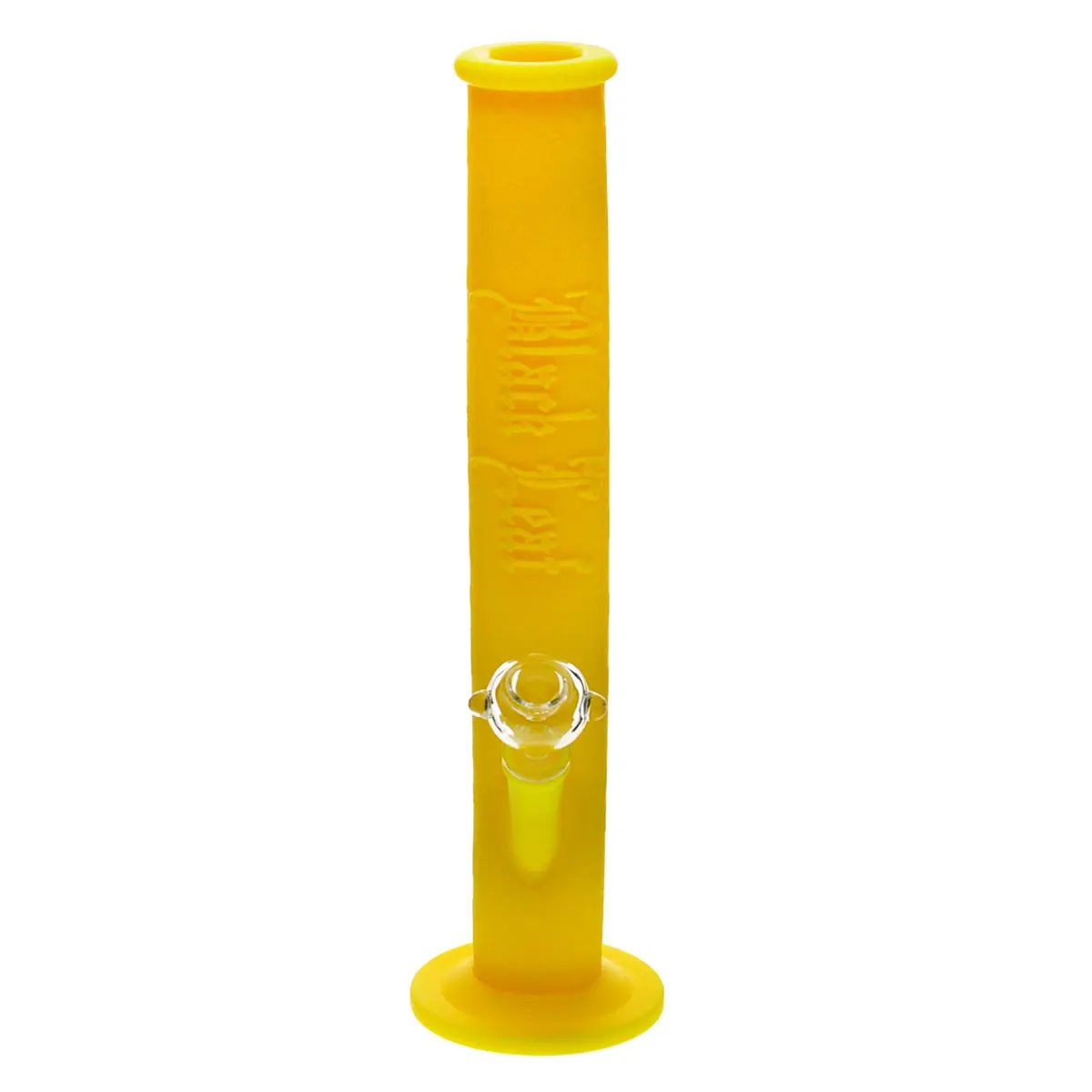 Black Leaf Silicone Ice Bong 39 cm yellow