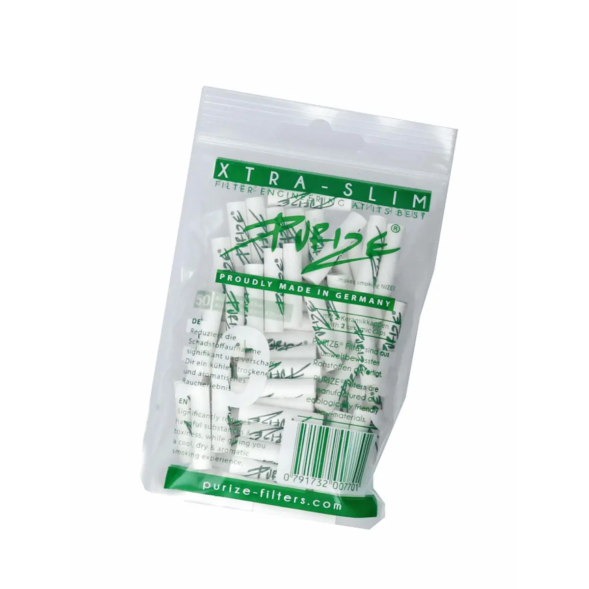 PURIZE®  Activated Carbon Filter  – XTRA Slim Size White 50x