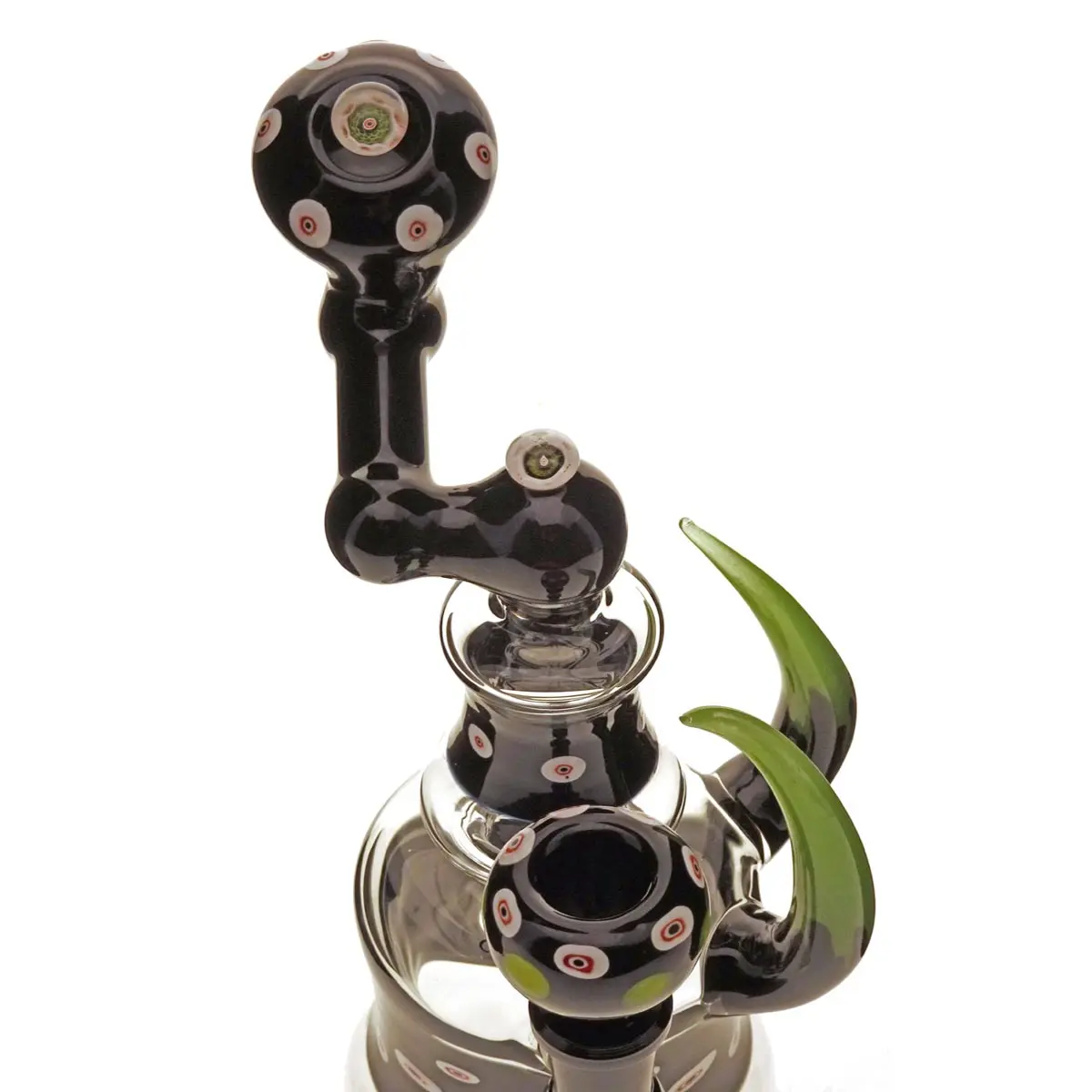 'Black Leaf' Horny Glass Pipe