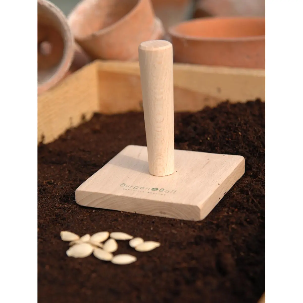 Pot Tamper by Burgon & Ball 8x8cm