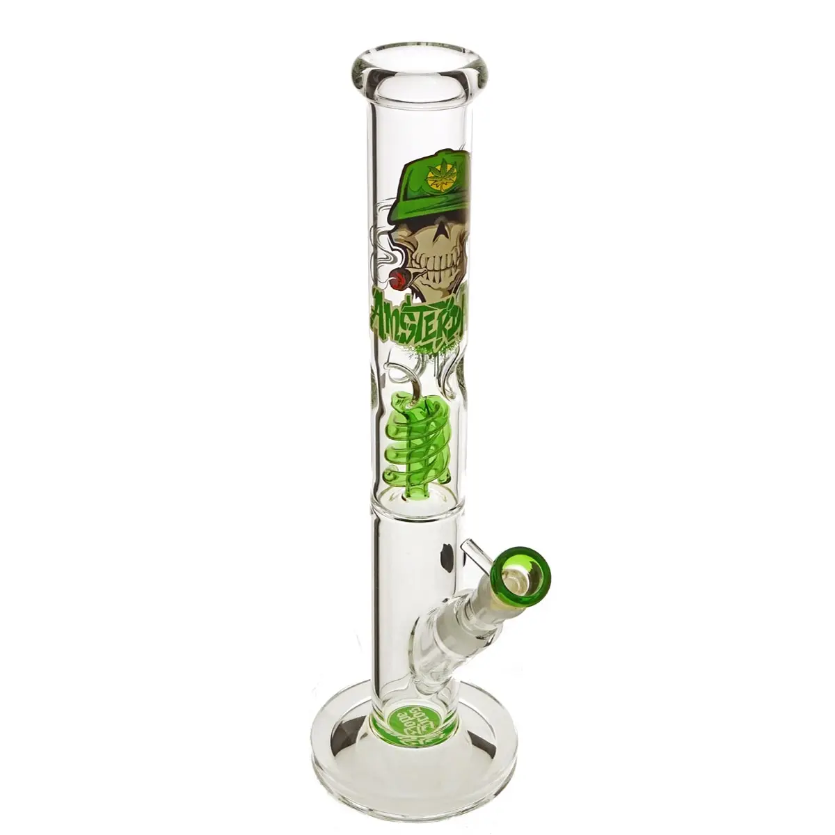 Bong Amsterdam Straight Skull 18.8 42cm green