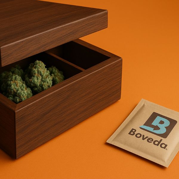 Cannabis in Box zur Aufbewahrung