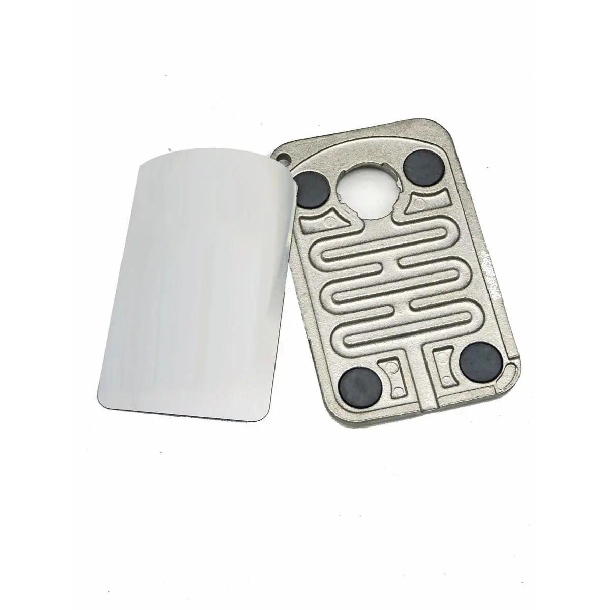 Silver Palm Leaf - Magnet Hand Pipe silver