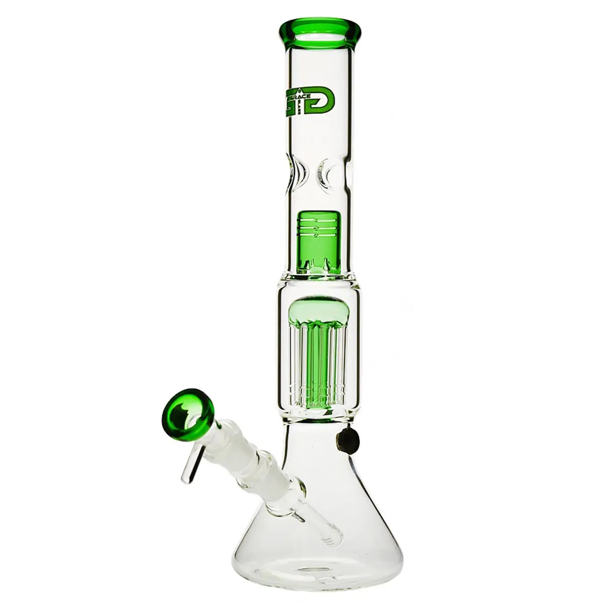 Grace Glass Bong "Prurient Green Penny" 35cm