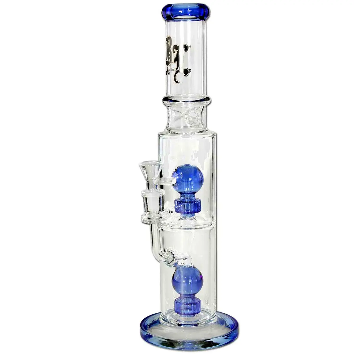 Black Leaf Percolator Bong 'Blue Hour' 37cm