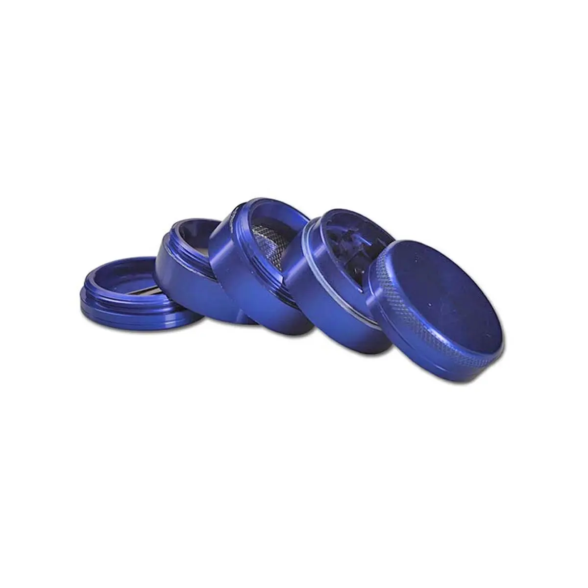 Aluminium Grinder Double Sieve blue