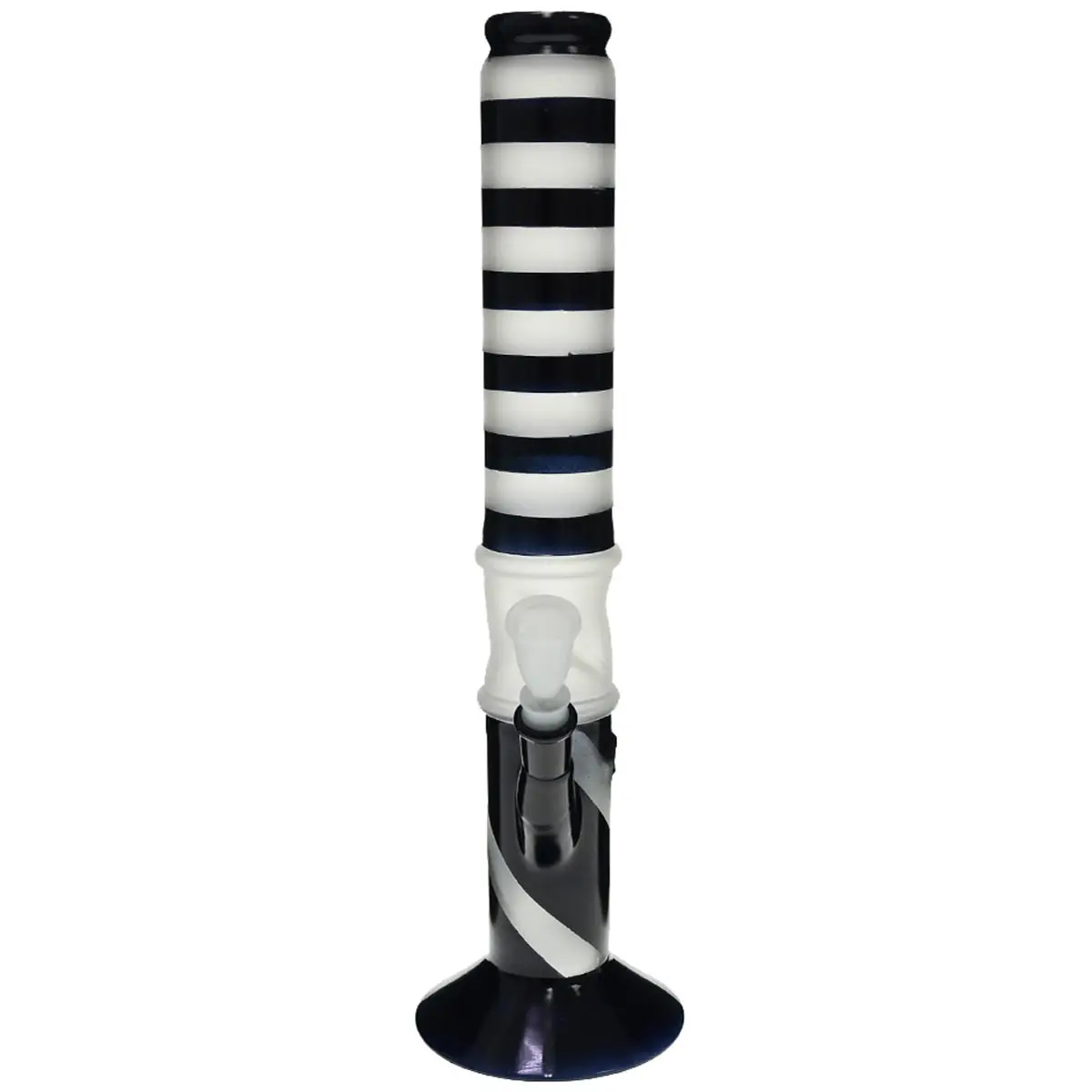 Glass bong black ICE sandblasted 43cm