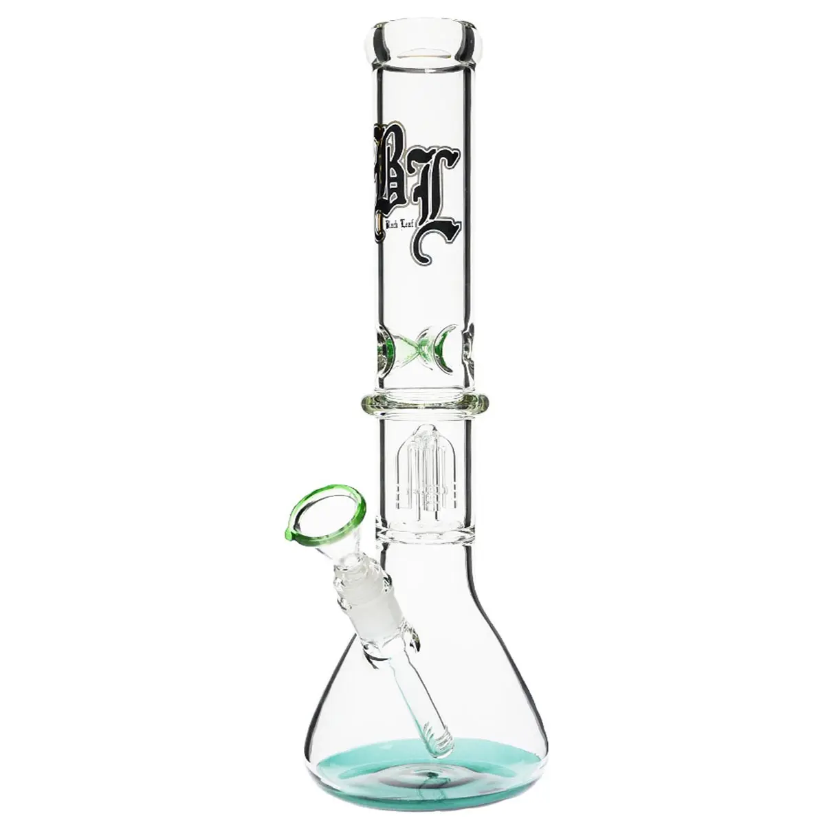 Black Leaf 4-arm percolator bong multicolored