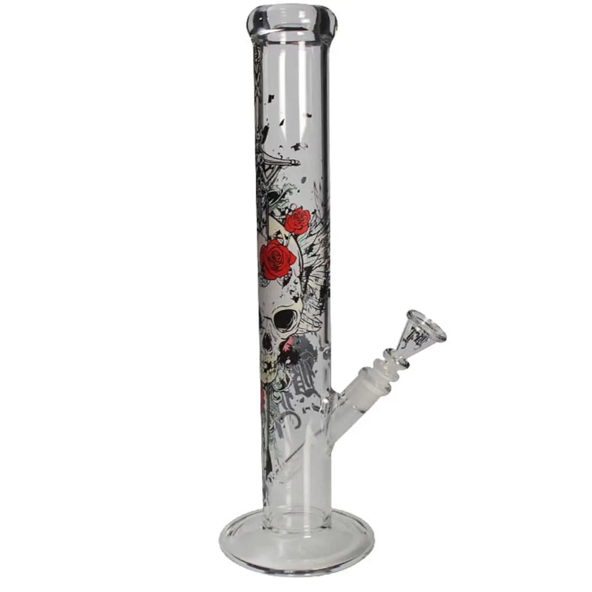 Black Leaf Glass Bong "Skull" 45cm