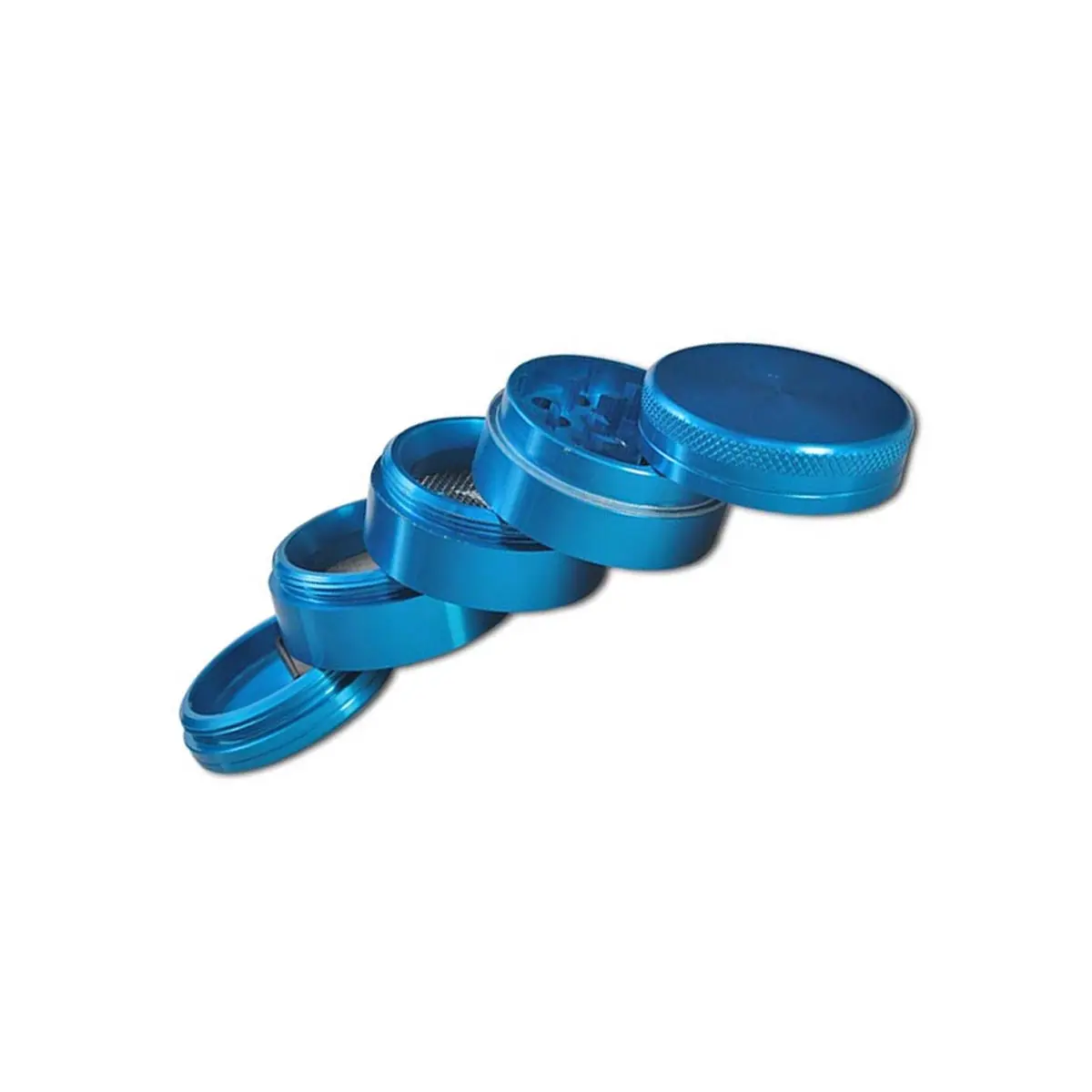 Aluminium Grinder Double Sieve turquoise