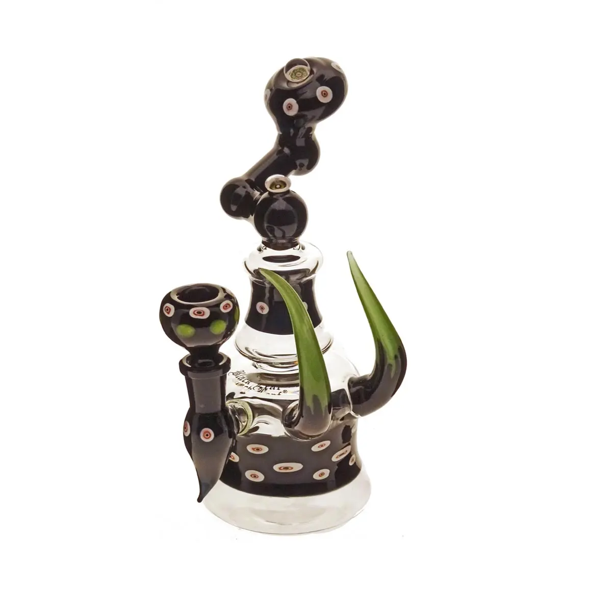 'Black Leaf' Horny Glass Pipe