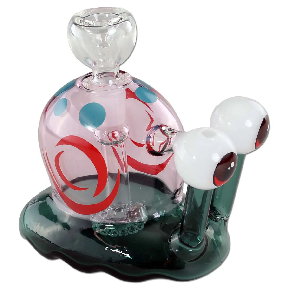 Black Leaf Glass Bong 'Snail'