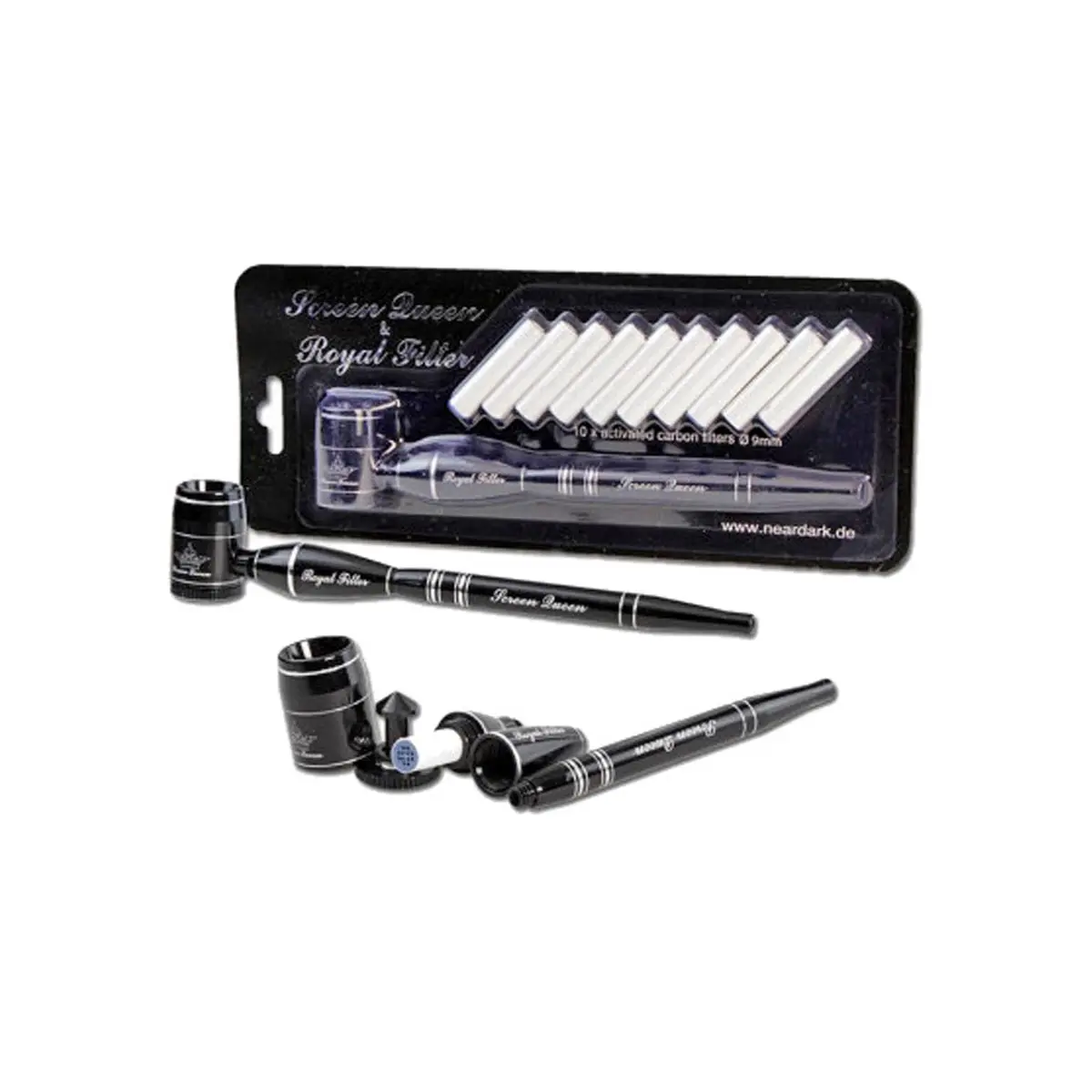 'Screen Queen' Pipe incl.  'Royal Filter' Adapter black