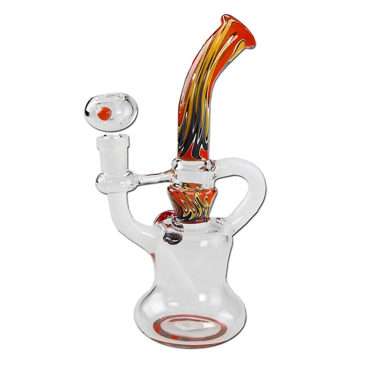 Recycler Glass Art Bong orange